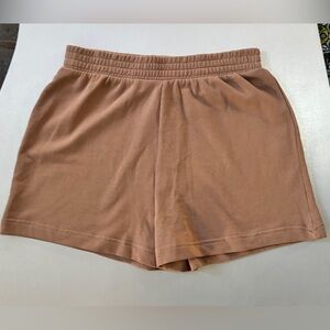 ZARA  NWT  Tan Athletic Sweat shorts L